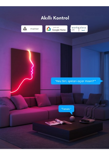 Neon LED Şerit 2.nesil (3m)-Beyaz