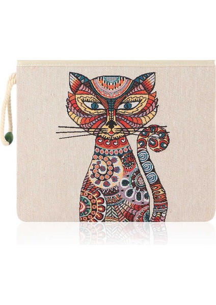 Kedi Desen Goblen El Çantası