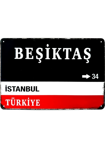 Beşiktaş Metal Retro Poster