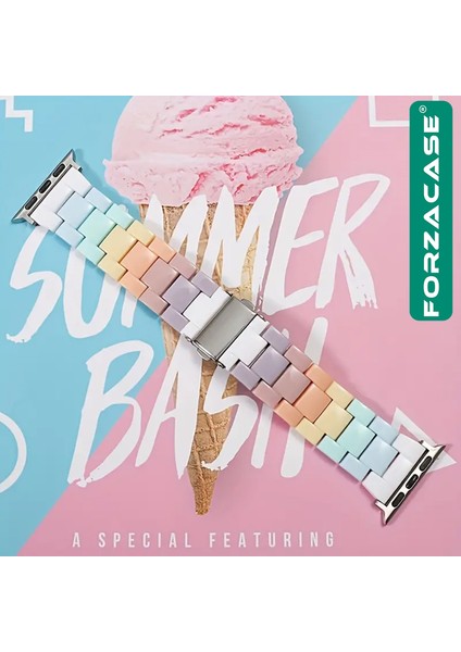 Apple Watch 7 41MM Için Renkli Baklalı Kordon Kayış - FC688 modelleri