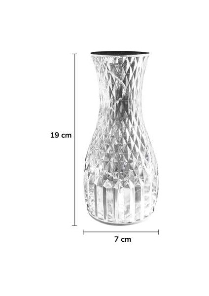 Buffer® Sürahi Model USB Şarjlı Kumandalı 16 Farklı Işık Modlu Masa Üstü Kristal Akrilik Lamba LED