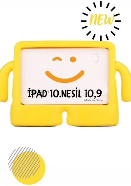 Apple iPad 10.9 2022 10.nesil Ekran Koruyucu Hediye Çocuklar Için Tablet Kılıfı