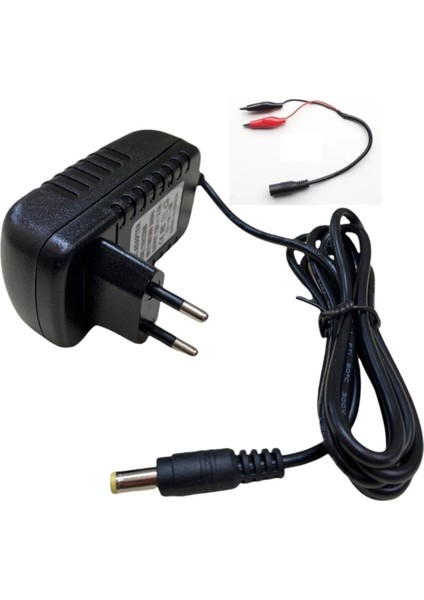 12 Volt 7 Amper Şarj Edilebilir Akü Pil + Şarj Cihazı Adaptör Birlikte