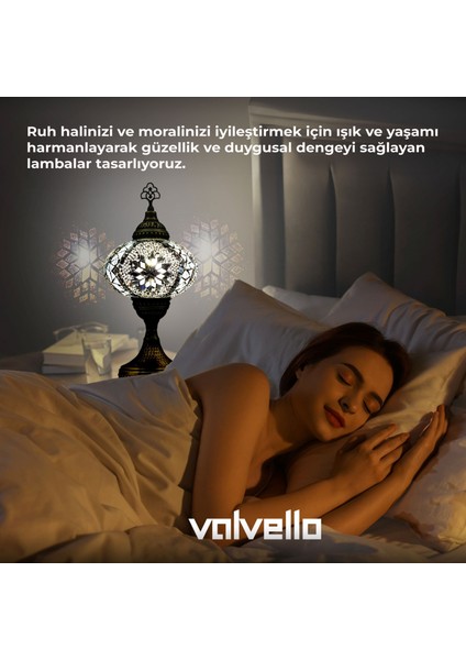 Diadora / Valvello Dekoratif El Yapımı Masaüstü Mozaik Lamba