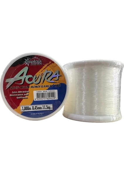 Acura 1.000MT 0.45MM Monofilament Bobin Misina Beyaz