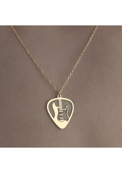 925 Ayar Gümüş Gitar Penası Kolye