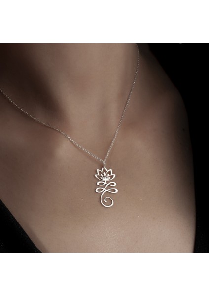 925 Ayar Gümüş Meditasyon Lotus Çiçeği Kolye fiyatları