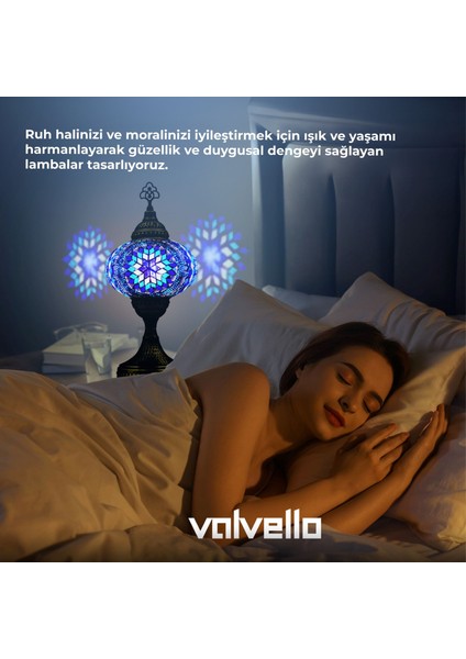 Diadora / Valvello Dekoratif El Yapımı Masaüstü Mozaik Lamba