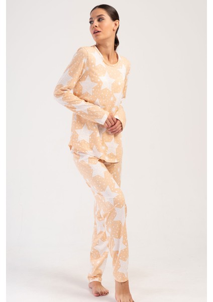 Pamuklu Kadın Uzun Kol Pijama Takım , 405169