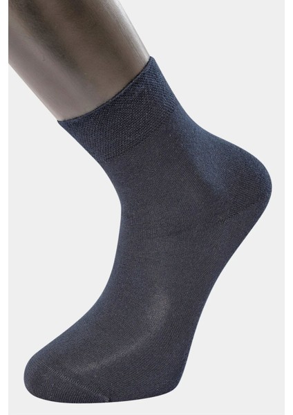 9102 Erkek Bamboo Düz Yarım Soket Çorap 6'lı Paket-Lacivert fiyatları