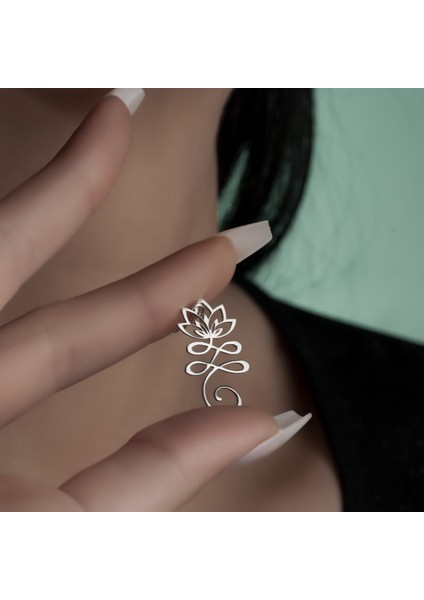 925 Ayar Gümüş Meditasyon Lotus Çiçeği Kolye indirimleri