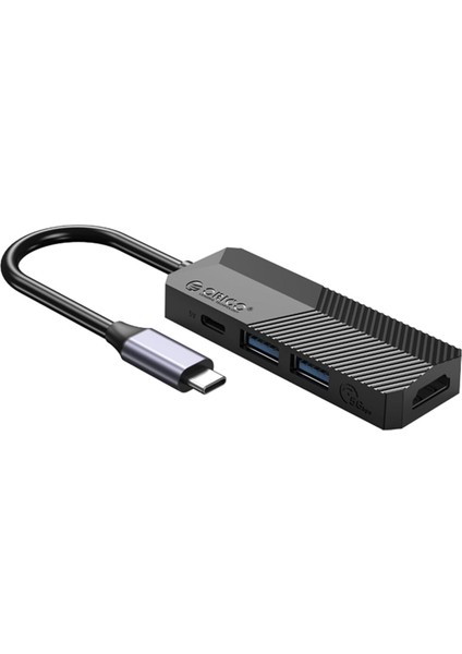 Aktif Hub Usb-C 4'ü 1 Arada Tdı HDMI 4K@30Hz, Pd 55W, 1 Port USB 3.1, 1 Port USB 2.0