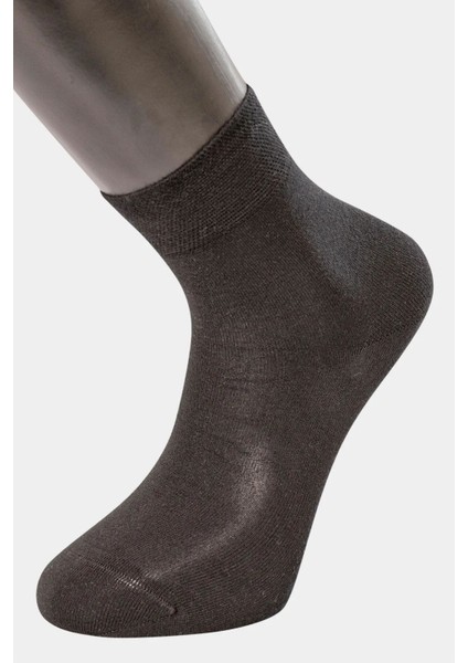 9102 Erkek Bamboo Düz Yarım Soket Çorap 6'lı Paket-Siyah fiyatları