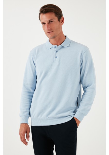 Pamuk Karışımlı Regular Fit Polo Yaka Kazak Erkek Kazak 456223