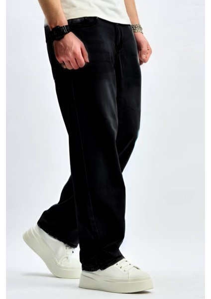 Erkek Likralı Vintage Old School Düz Baskısız Jean Kot Pantolonu fiyatları