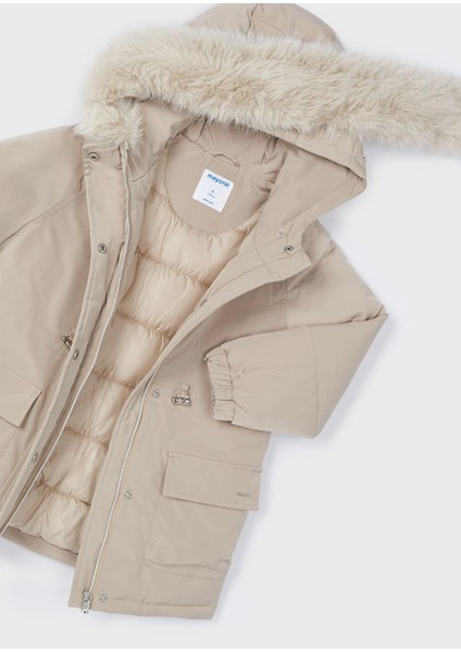 Yakası Kürklü Kız Çocuk PARKA_MNVS04493