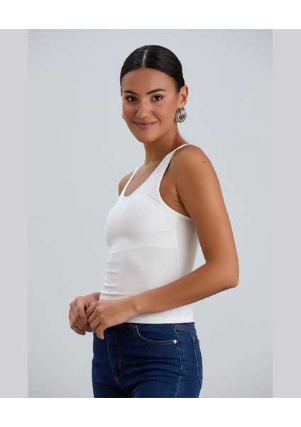 Aurafit Kalın Askılı Fitilli Padli Sütyensiz Giyilebilen Giy-Çık Büstiyer -5058 modelleri