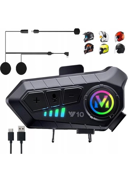 Y10 Kask Kulaklığı Intercom Bluetooth Mikrofonlu Kasklar Ile Uyumlu Motosiklet Kulaklığı Gürültüengellme