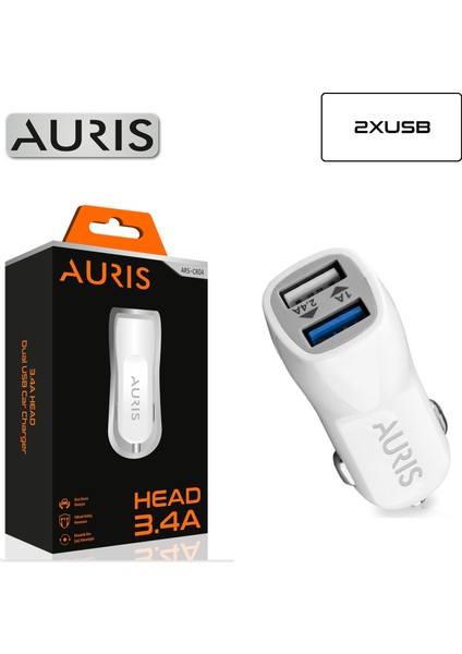 Araç Şarj Cihazı Oto Çakmaklık Şarj Aleti 2 Port USB Hızlı Şarj 3.4A Başlığı