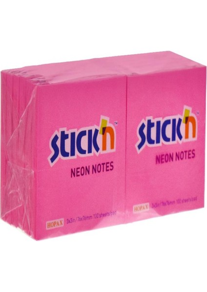 Stıckn 76*76 Neon Pembe 100 Yp Yapışkanlı Not Kağıdı