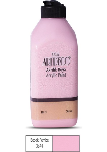 Artdeco Akrilik Boya 500 ml Bebek Pembe Y-070L-3674