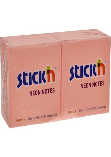 Stıckn 76*76 Neon Pembe 100 Yp Yapışkanlı Not Kağıdı