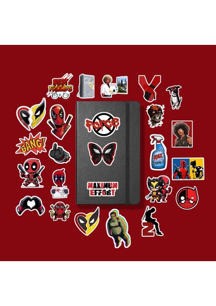 Deadpool Sticker Paketi / Bullet Journal Defter Çıkartma Ajanda Laptop Etiket