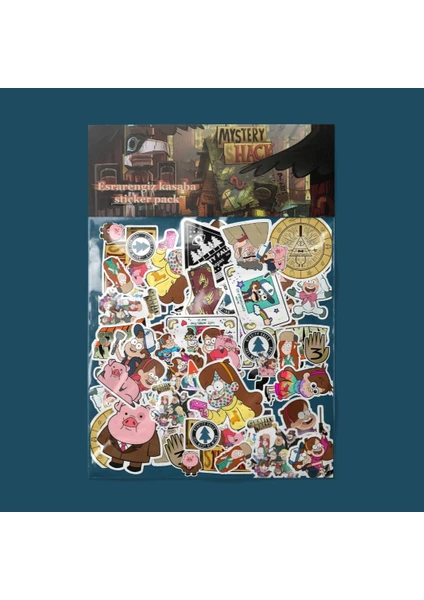 Esrarengiz Kasaba Sticker Paketi / Bullet Journal Defter Çıkartma Ajanda Laptop Etiket