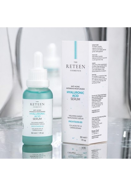 The RETEEN Cosmetics 2'li Set Avantajlı Fiyat Serum Seti Dolgunlaştırıcı ve Anti Aging Etki Provitamin B5 Yoğun Nemlendirici Hyaluronic Acid Cilt Serumu 30 ml