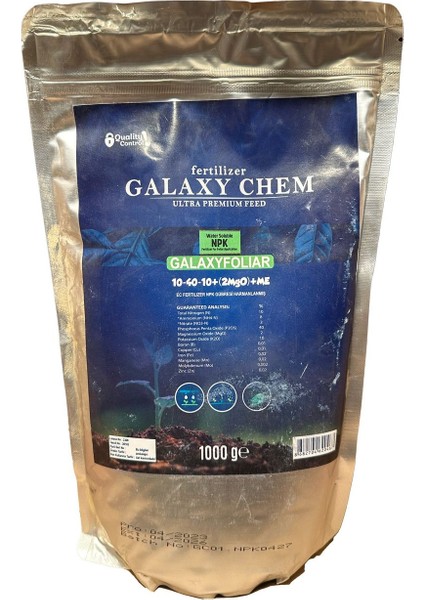 Galaxy Folıar 10-40-10+(2mgo)+Me 1 kg Fosfor Ağırlıklı Toz Gübre