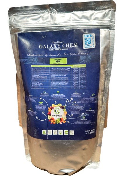 Galaxy Folıar 10-40-10+(2mgo)+Me 1 kg Fosfor Ağırlıklı Toz Gübre