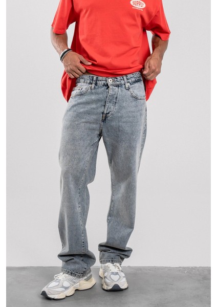 16369-3 Baggy Taşlamalı Jean