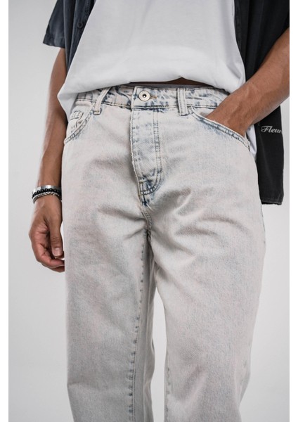 16323 Yıkamalı Baggy Jean