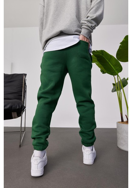 Şardonlu Paçası Lastikli Yeşil Eşofman fırsatları