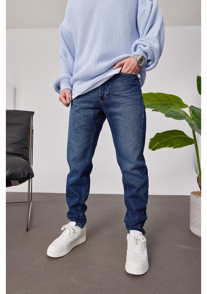 15800 Koyu Taşlamalı Jean (16257)