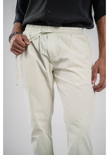 Yeşil Dar Paça Boyfriend Fit Gabardin Pantolon fiyatları