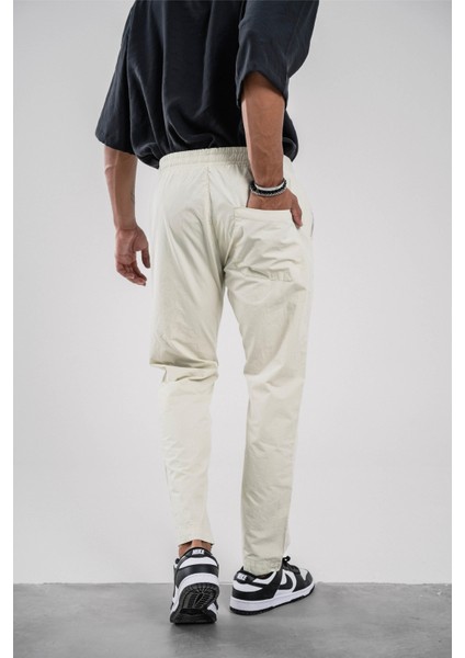Yeşil Dar Paça Boyfriend Fit Gabardin Pantolon fırsatları