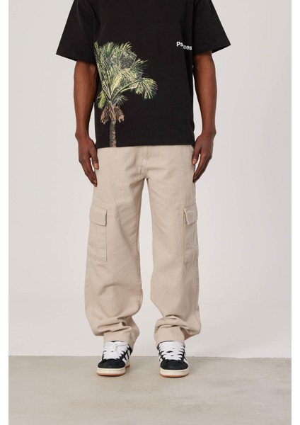 Df Kargo Cepli Krem Baggy Pantolon