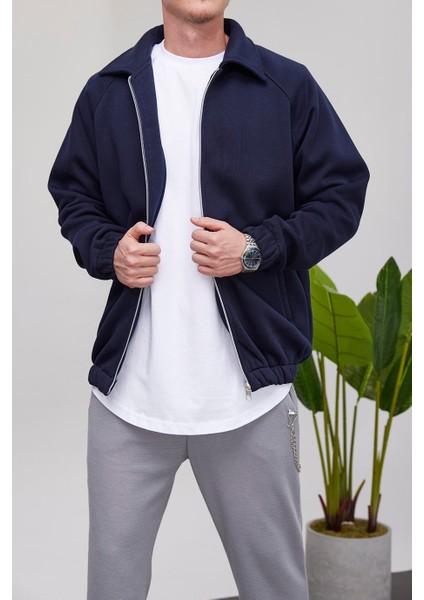 Fermuarlı Basic Lacivert Ceket fiyatları