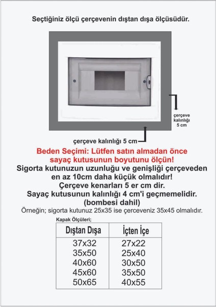 Alüminyum Çerçeveli Amortisörlü Sigorta Gizleme Kutusu