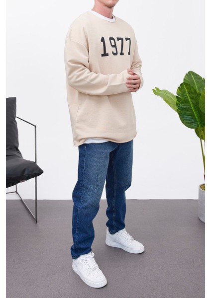 1977 Baskılı Krem Sweatshirt fiyatları
