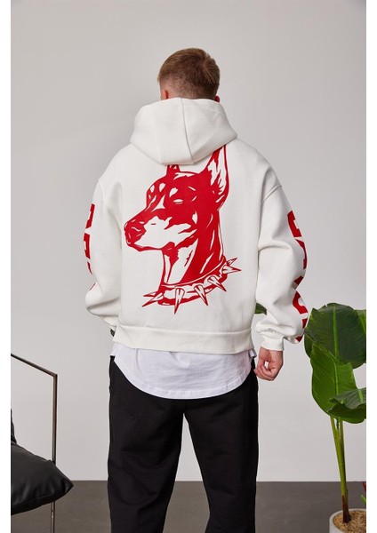 Cthdream Beyaz Kapüşonlu Sweatshirt