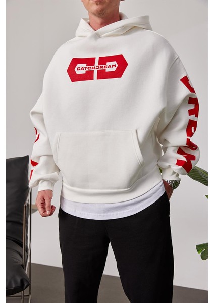 Cthdream Beyaz Kapüşonlu Sweatshirt
