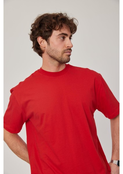 Kırmızı Oversize Basic Tshirt fiyatları