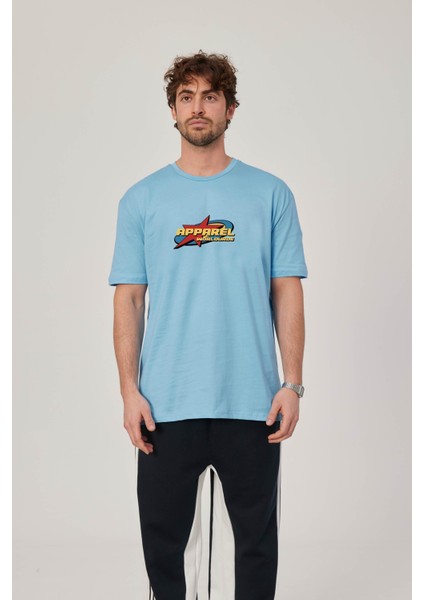 Apparel Baskılı Mavi Tshirt