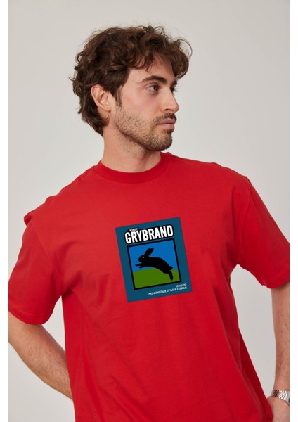 Grybrand Tavşan Baskılı Kırmızı Tshirt fiyatları