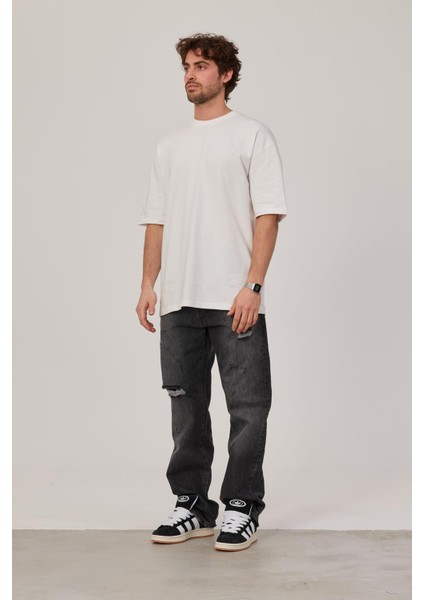 Beyaz Oversize Basic Tshirt