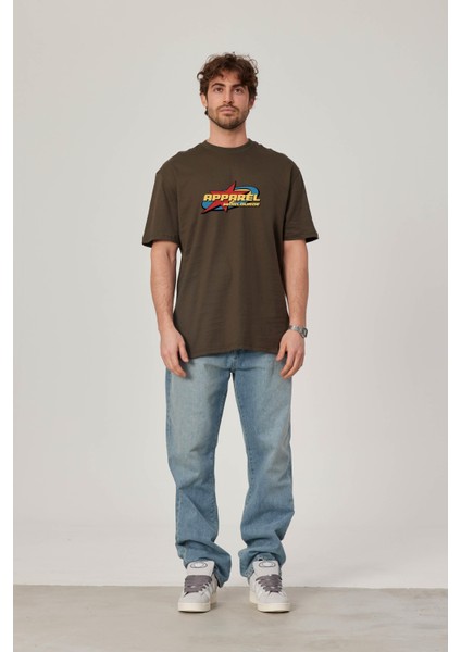 Apparel Baskılı Haki Tshirt