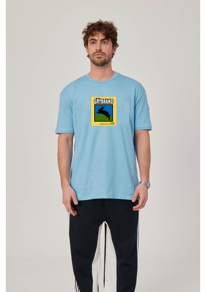 Grybrand Tavşan Baskılı Mavi Tshirt fiyatları