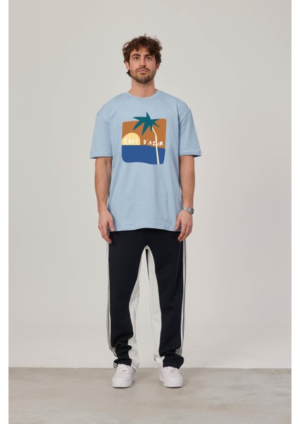 Cofe D'azur Resim Baskılı Bebe Mavisi Tshirt